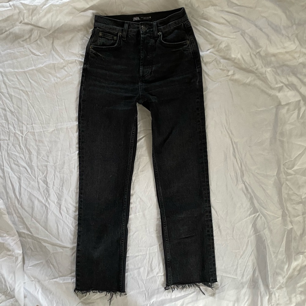 Zara High Waist Skinny Cutoff